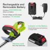 imageVIVOSUN 20quot Cordless Pole Hedge Trimmer 20V Electric Bush Trimmer with 20 DualAction Laser Blade Adjustable Cutting Head 055quot Cutting Capacity 20AH Battery and Fast Charger IncludedHedge Trimmer with 20V Battery