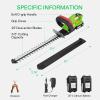 imageVIVOSUN 20quot Cordless Pole Hedge Trimmer 20V Electric Bush Trimmer with 20 DualAction Laser Blade Adjustable Cutting Head 055quot Cutting Capacity 20AH Battery and Fast Charger IncludedHedge Trimmer with 20V Battery x2 Pack
