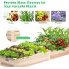 imageVIVOSUN 3Tier 3Grid Wooden Raised Garden Bed 425 x 345 x 15 Inches Outdoor Elevated Wood Planter Box with Screwdriver for Gardens Patios Backyards Balcony and OutdoorsRectangle