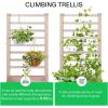 imageVIVOSUN 3Tier 3Grid Wooden Raised Garden Bed 425 x 345 x 15 Inches Outdoor Elevated Wood Planter Box with Screwdriver for Gardens Patios Backyards Balcony and OutdoorsRectangle with trellis