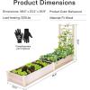 imageVIVOSUN 3Tier 3Grid Wooden Raised Garden Bed 425 x 345 x 15 Inches Outdoor Elevated Wood Planter Box with Screwdriver for Gardens Patios Backyards Balcony and OutdoorsRectangle with trellis