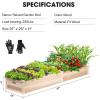 imageVIVOSUN 3Tier 3Grid Wooden Raised Garden Bed 425 x 345 x 15 Inches Outdoor Elevated Wood Planter Box with Screwdriver for Gardens Patios Backyards Balcony and OutdoorsRectangle
