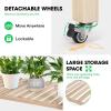 imageVIVOSUN 3Tier 3Grid Wooden Raised Garden Bed 425 x 345 x 15 Inches Outdoor Elevated Wood Planter Box with Screwdriver for Gardens Patios Backyards Balcony and OutdoorsElevated with wheels