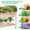 imageVIVOSUN 3Tier 3Grid Wooden Raised Garden Bed 425 x 345 x 15 Inches Outdoor Elevated Wood Planter Box with Screwdriver for Gardens Patios Backyards Balcony and OutdoorsElevated with wheels