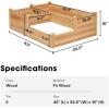imageVIVOSUN 3Tier 3Grid Wooden Raised Garden Bed 425 x 345 x 15 Inches Outdoor Elevated Wood Planter Box with Screwdriver for Gardens Patios Backyards Balcony and Outdoors3 Grid