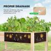 imageVIVOSUN 3Tier 3Grid Wooden Raised Garden Bed 425 x 345 x 15 Inches Outdoor Elevated Wood Planter Box with Screwdriver for Gardens Patios Backyards Balcony and OutdoorsElevated with wheels