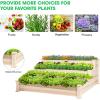 imageVIVOSUN 3Tier 3Grid Wooden Raised Garden Bed 425 x 345 x 15 Inches Outdoor Elevated Wood Planter Box with Screwdriver for Gardens Patios Backyards Balcony and Outdoors3 Tier