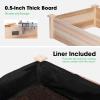imageVIVOSUN 3Tier 3Grid Wooden Raised Garden Bed 425 x 345 x 15 Inches Outdoor Elevated Wood Planter Box with Screwdriver for Gardens Patios Backyards Balcony and OutdoorsRectangle