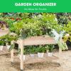 imageVIVOSUN 3Tier 3Grid Wooden Raised Garden Bed 425 x 345 x 15 Inches Outdoor Elevated Wood Planter Box with Screwdriver for Gardens Patios Backyards Balcony and OutdoorsElevated with wheels