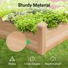 imageVIVOSUN 3Tier 3Grid Wooden Raised Garden Bed 425 x 345 x 15 Inches Outdoor Elevated Wood Planter Box with Screwdriver for Gardens Patios Backyards Balcony and Outdoors3 Grid