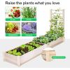 imageVIVOSUN 3Tier 3Grid Wooden Raised Garden Bed 425 x 345 x 15 Inches Outdoor Elevated Wood Planter Box with Screwdriver for Gardens Patios Backyards Balcony and OutdoorsRectangle with trellis