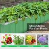 imageVIVOSUN 3Tier Metal Raised Garden Bed 46quot x 46quot x 24quot Galvanized Steel Metal Outdoor Planter Box with Gloves and Scissors to Grow Flowers Vegetables and Herbs for Outdoor Gardening GreenGreen