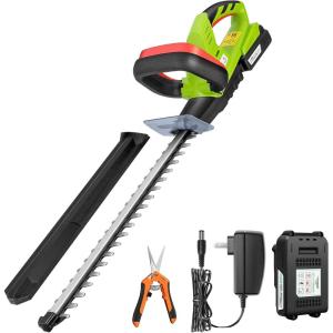 imageVIVOSUN 20quot Cordless Pole Hedge Trimmer 20V Electric Bush Trimmer with 20 DualAction Laser Blade Adjustable Cutting Head 055quot Cutting Capacity 20AH Battery and Fast Charger IncludedHedge Trimmer with 20V Battery