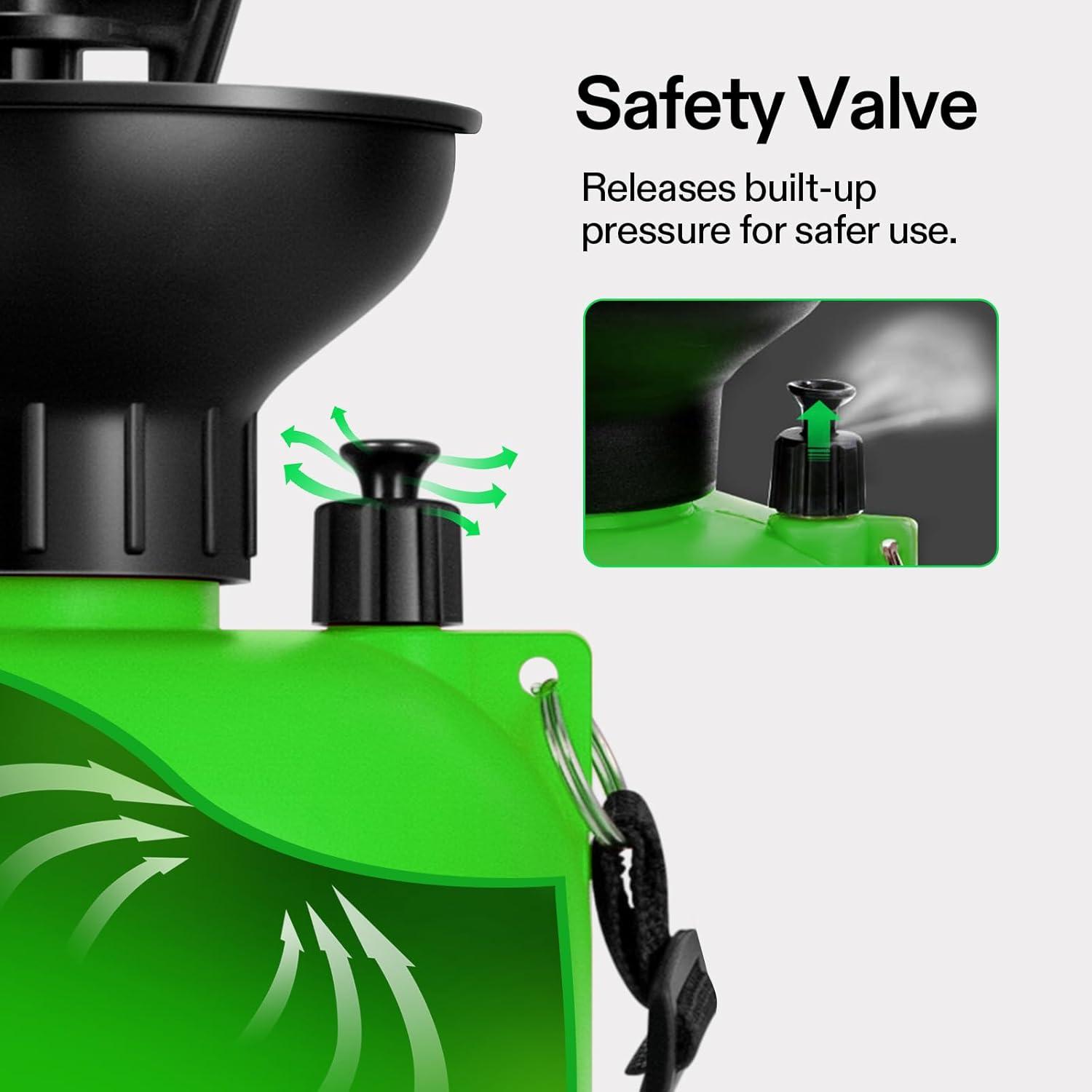 imageVIVOSUN 135Gallon Pump Pressure Sprayer Pressurized Lawn ampamp Garden Water Spray Bottle with Adjustable Shoulder Strap for Spraying Plants Garden Watering and Household CleaningGreen
