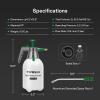 imageVIVOSUN 05Gal Handheld Garden Sprayer 2L Pump Sprayer 68 Oz Water Spray Bottle with Safety Valve Adjustable Nozzle Extended Spray Rod ampamp Additional Seals Ideal for Watering Fertilizing Cleaning68 ounce
