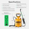 imageVIVOSUN 08Gal3L Pump Pressure Sprayer Pressurized Water Spray Bottle with Adjustable Shoulder Strap Adjustable Nozzle Safety Valve ampamp Additional Seals Ideal for Watering Fertilizing Cleaning08 Gallon3L