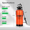 imageVIVOSUN 135Gallon Pump Pressure Sprayer Pressurized Lawn ampamp Garden Water Spray Bottle with Adjustable Shoulder Strap for Spraying Plants Garden Watering and Household CleaningOrange