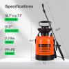 imageVIVOSUN 135Gallon Pump Pressure Sprayer Pressurized Lawn ampamp Garden Water Spray Bottle with Adjustable Shoulder Strap for Spraying Plants Garden Watering and Household CleaningOrange