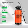 imageVIVOSUN 135Gallon Pump Pressure Sprayer Pressurized Lawn ampamp Garden Water Spray Bottle with Adjustable Shoulder Strap for Spraying Plants Garden Watering and Household CleaningOrange