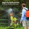 imageVIVOSUN 4 Gallon Battery Powered Backpack Sprayer Electric Pump Sprayer with Four Nozzles for Garden Lawn Orange