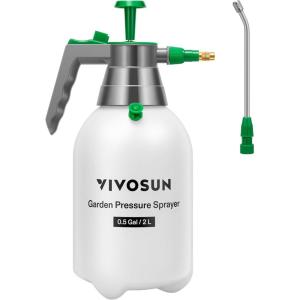 imageVIVOSUN 05Gal Handheld Garden Sprayer 2L Pump Sprayer 68 Oz Water Spray Bottle with Safety Valve Adjustable Nozzle Extended Spray Rod ampamp Additional Seals Ideal for Watering Fertilizing Cleaning68 ounce