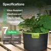 imageVIVOSUN 3Pack 5Gallon AeroBase Grow Bags Durable Mesh Fabric Plant Container with Breathable Base and Sturdy Handles Black7 Gallons