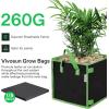 imageVIVOSUN 5 Pack 3 Gallon Square Grow Bags Thick Nonwoven Cubic Fabric Pots with Handles for Indoor and Outdoor Gardening10 Gallon