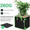 imageVIVOSUN 5 Pack 3 Gallon Square Grow Bags Thick Nonwoven Cubic Fabric Pots with Handles for Indoor and Outdoor Gardening5 Gallon