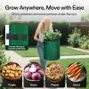 imageVIVOSUN 5Pack 10 Gallon Potato Grow Bags for Growing Potatoes Fabric Potato Pots with Handle and Rollup Window Potato Growing Containers Potato Planter Potato Planter for Growing Potatoes BlackGreen