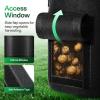imageVIVOSUN 5Pack 10 Gallon Potato Grow Bags for Growing Potatoes Fabric Potato Pots with Handle and Rollup Window Potato Growing Containers Potato Planter Potato Planter for Growing Potatoes BlackBlack