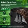imageVIVOSUN 5Pack 10 Gallon Potato Grow Bags for Growing Potatoes Fabric Potato Pots with Handle and Rollup Window Potato Growing Containers Potato Planter Potato Planter for Growing Potatoes BlackBlack