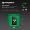 imageVIVOSUN 5Pack 7Gallon Colored Grow Bags 350G Thick nonwoven Fabric Pots with Handles for Flowers Fruits and Vegetables5 Gallons