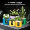 imageVIVOSUN 5Pack 7Gallon Colored Grow Bags 350G Thick nonwoven Fabric Pots with Handles for Flowers Fruits and Vegetables5710 Gallons Mix