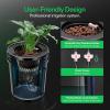 imageVIVOSUN DWC Hydroponics Grow System with Top Drip Kit 5Gallon Deep Water Culture Recirculating Drip Garden System with MultiPurpose Air Hose Air Pump and Air Stone 2 Buckets  Top Drip Kit2 Buckets  Top Drip Kit