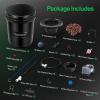 imageVIVOSUN DWC Hydroponics Grow System with Top Drip Kit 5Gallon Deep Water Culture Recirculating Drip Garden System with MultiPurpose Air Hose Air Pump and Air Stone 2 Buckets  Top Drip Kit8 Buckets  Top Drip Kit