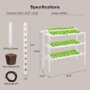 imageVIVOSUN Hydroponics Growing System 90 Plant Sites 3 Layers 10 FoodGrade PVCU Pipes Hydroponic Gardening System Grow Kit with Water Pump Pump Timer Nest Basket and Sponge for Leafy Vegetables90 Plant Sites
