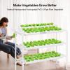 imageVIVOSUN Hydroponics Growing System 90 Plant Sites 3 Layers 10 FoodGrade PVCU Pipes Hydroponic Gardening System Grow Kit with Water Pump Pump Timer Nest Basket and Sponge for Leafy Vegetables90 Plant Sites