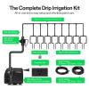 imageVIVOSUN Professional Automatic Drip Irrigation Kits 15W Output All in One Professional Grow Kit Includes Pump Timer and Regulator 8 Drip Emitters Garden Plant Watering System Indoor OutdoorSmart Drip Irrigation