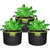 imageVIVOSUN 3Pack 5Gallon AeroBase Grow Bags Durable Mesh Fabric Plant Container with Breathable Base and Sturdy Handles Black7 Gallons