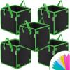 imageVIVOSUN 5 Pack 3 Gallon Square Grow Bags Thick Nonwoven Cubic Fabric Pots with Handles for Indoor and Outdoor Gardening10 Gallon