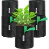 imageVIVOSUN 5Pack 1 Gallon Grow Bags Fabric Pots with SelfAdhesion Sides for Transplanting1 gallon
