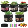 imageVIVOSUN 5Pack 7 Gallon Visible Potato Grow Bags Thick Fabric Potato Pots with 360 Visibility ampamp Harvest Window Potato Growing Containers Potato Planter Potato Planter for Growing Potatoes Black5