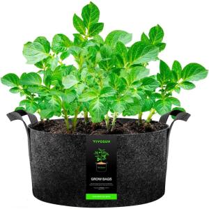 imageVIVOSUN 1 Pack 100 Gallon Grow Bag Fabric Pot with Handles for Vegtables and Plants100 Gallon