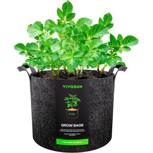imageVIVOSUN 1 Pack 100 Gallon Grow Bag Fabric Pot with Handles for Vegtables and Plants45 Gallon
