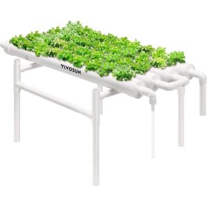imageVIVOSUN Hydroponics Growing System 90 Plant Sites 3 Layers 10 FoodGrade PVCU Pipes Hydroponic Gardening System Grow Kit with Water Pump Pump Timer Nest Basket and Sponge for Leafy Vegetables36