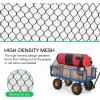 imageVIVOSUN Cargo Net for Garden Wagon 36quot X 30quot Heavy Duty Nylon Netting with Storage Bag for Folding Wagon Beach Cart Garden Cart Trolley Cart Black36 X 30
