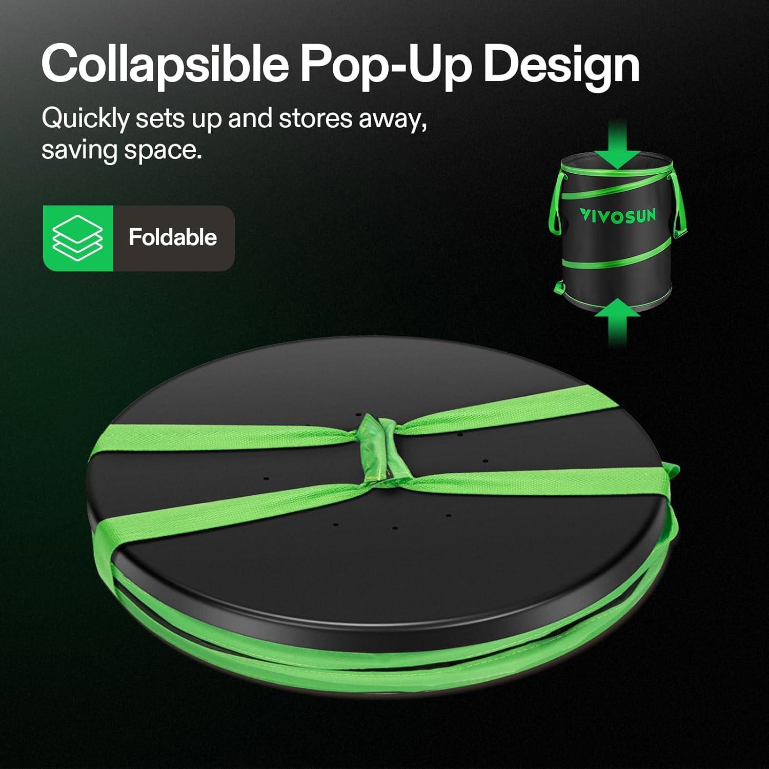 imageVIVOSUN 30Gallon Collapsible Trash Can Reusable PopUp Garden Bag with HardShell Bottom Leaf Scoops and Gloves Yard Waste Container for Lawn Care and Camping 2Pack47 Gallon
