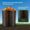 imageVIVOSUN 220 Gallon Outdoor Compost Bin Expandable Composter Easy to Setup ampamp Large Capacity for Backyard Lawn Black with Gloves300 Gallon