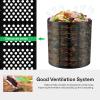 imageVIVOSUN 220 Gallon Outdoor Compost Bin Expandable Composter Easy to Setup ampamp Large Capacity for Backyard Lawn Black with Gloves500 Gallon