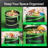 imageVIVOSUN 30Gallon Collapsible Trash Can Reusable PopUp Garden Bag with HardShell Bottom Leaf Scoops and Gloves Yard Waste Container for Lawn Care and Camping 2Pack1 Count Pack of 1